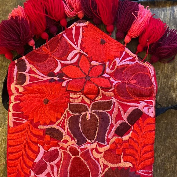 Handbags - Spectacular gift! Gorgeous Handmade Embroided Clutch / Cross-body purse, Red